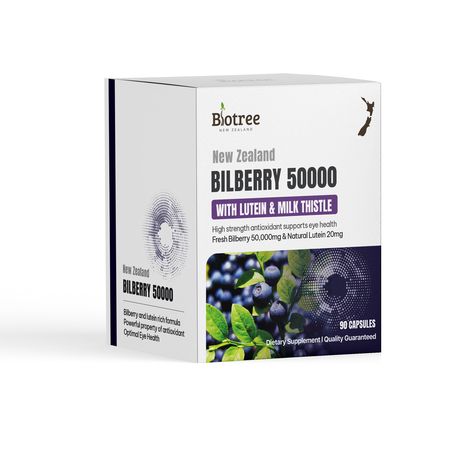 Biotree 新西蘭山桑子 50,000 Max – 護眼及護肝保健 – 蘊含葉黃素、奶薊草及鋅