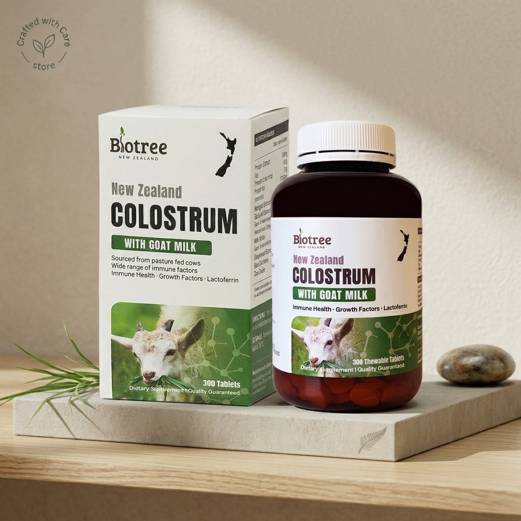 Biotree NZ Premium Colostrum – สูตรเสริมโภชนาการและเพิ่มความมีชีวิตชีวาทุกวัน – ผสานคุณค่านมแพะ